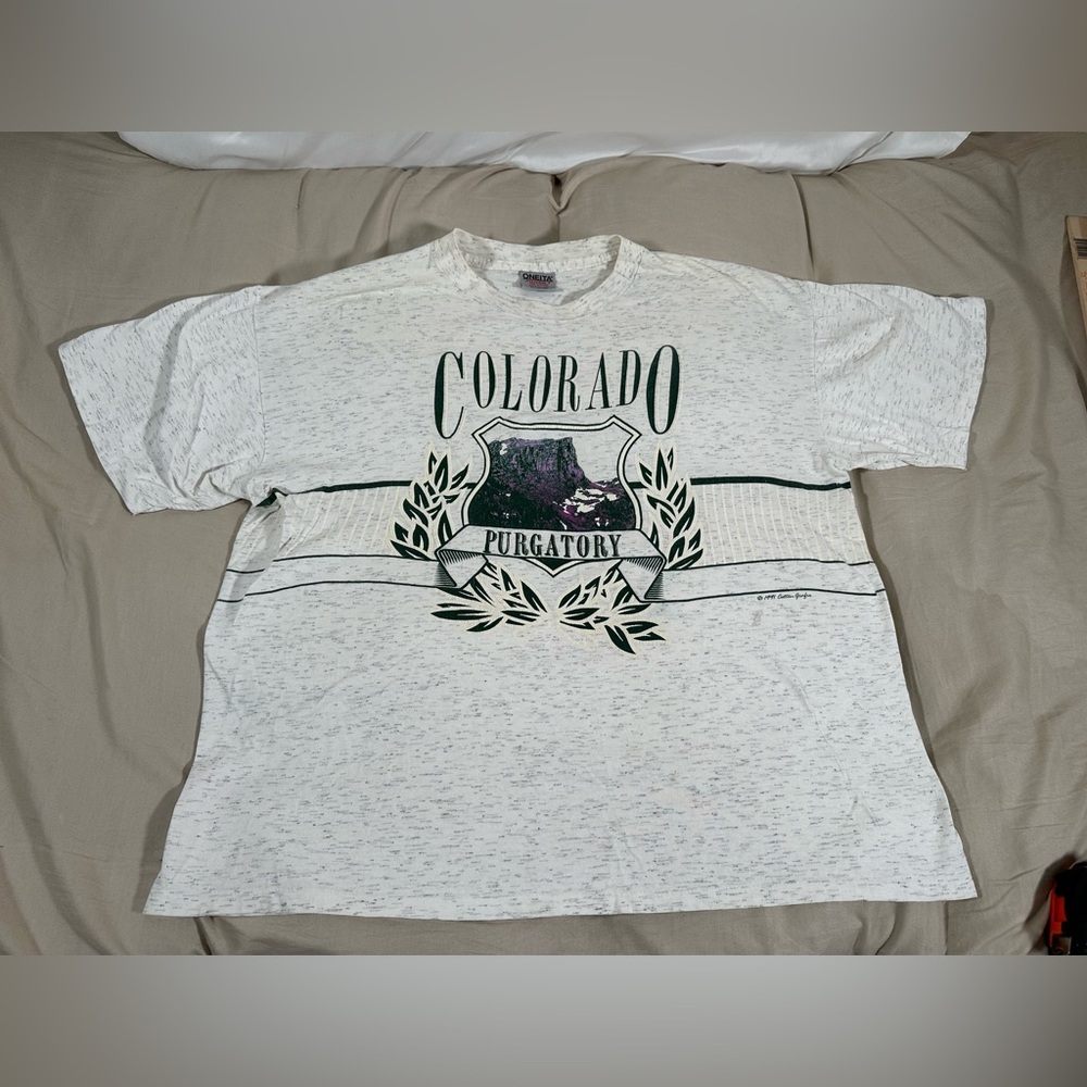 Colorado Purgatory Scenery X-Large Oneita Power T USA Made 1991 Cotton Graphix